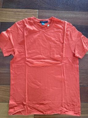 French Connection Men's Orange Pocket Crew Neck T-Shirt